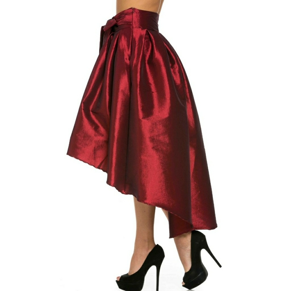Haute Monde Hi Lo Bow Skirt - Picture 3 of 5